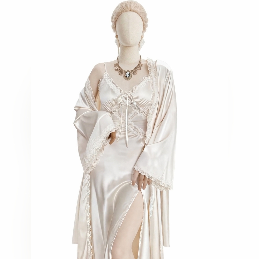 French Vintage Nightgown with Robe New